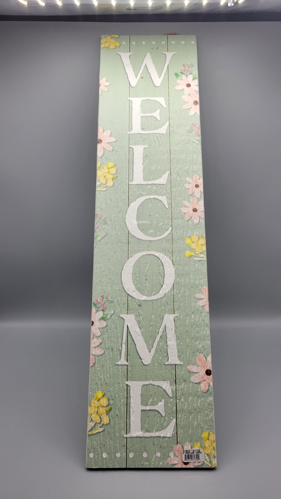 Myword! Stand Out Tall Hanging Standing Sign “Welcome- Green” 24″x6″
