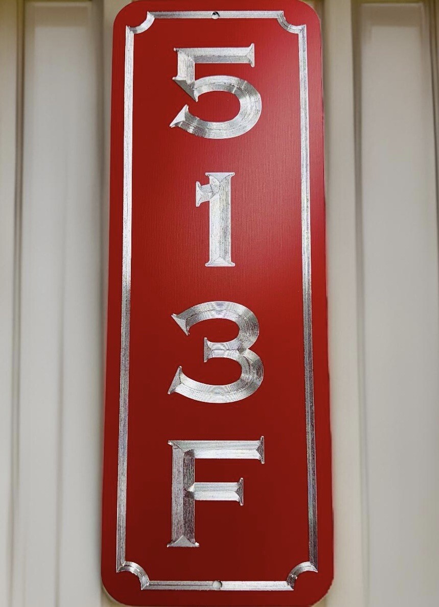 Engraved Personalized Custom House Home Number Street Address Metal 14×5 Sign