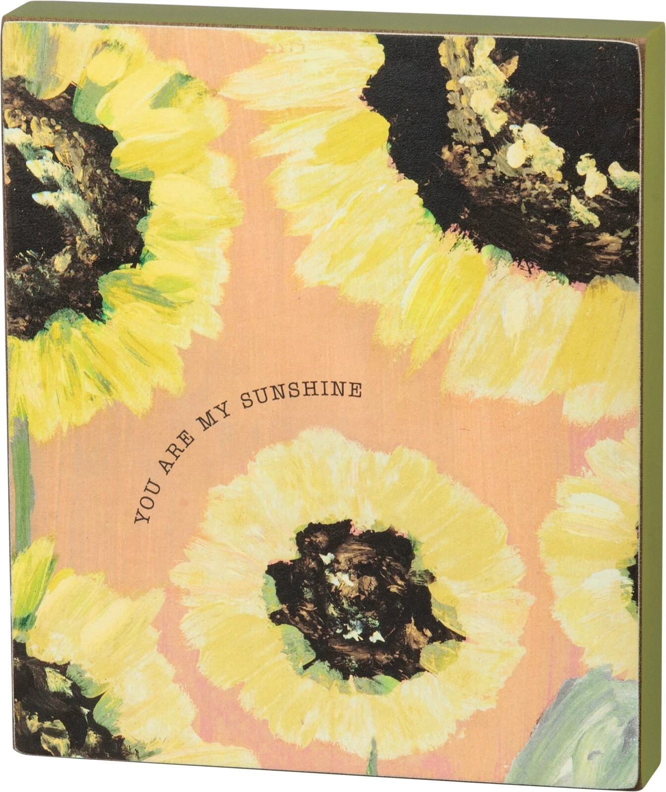 You Are My Sunshine Watercolor Primitives by Kathy Block Box Sign 7 in X 6 in