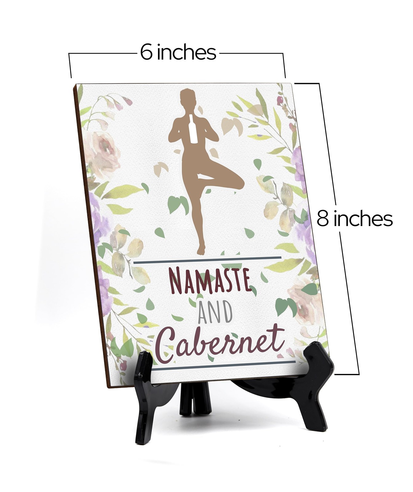 Signs ByLITA Namaste and Cabernet, Table Sign with Acrylic Stand (6×8?)