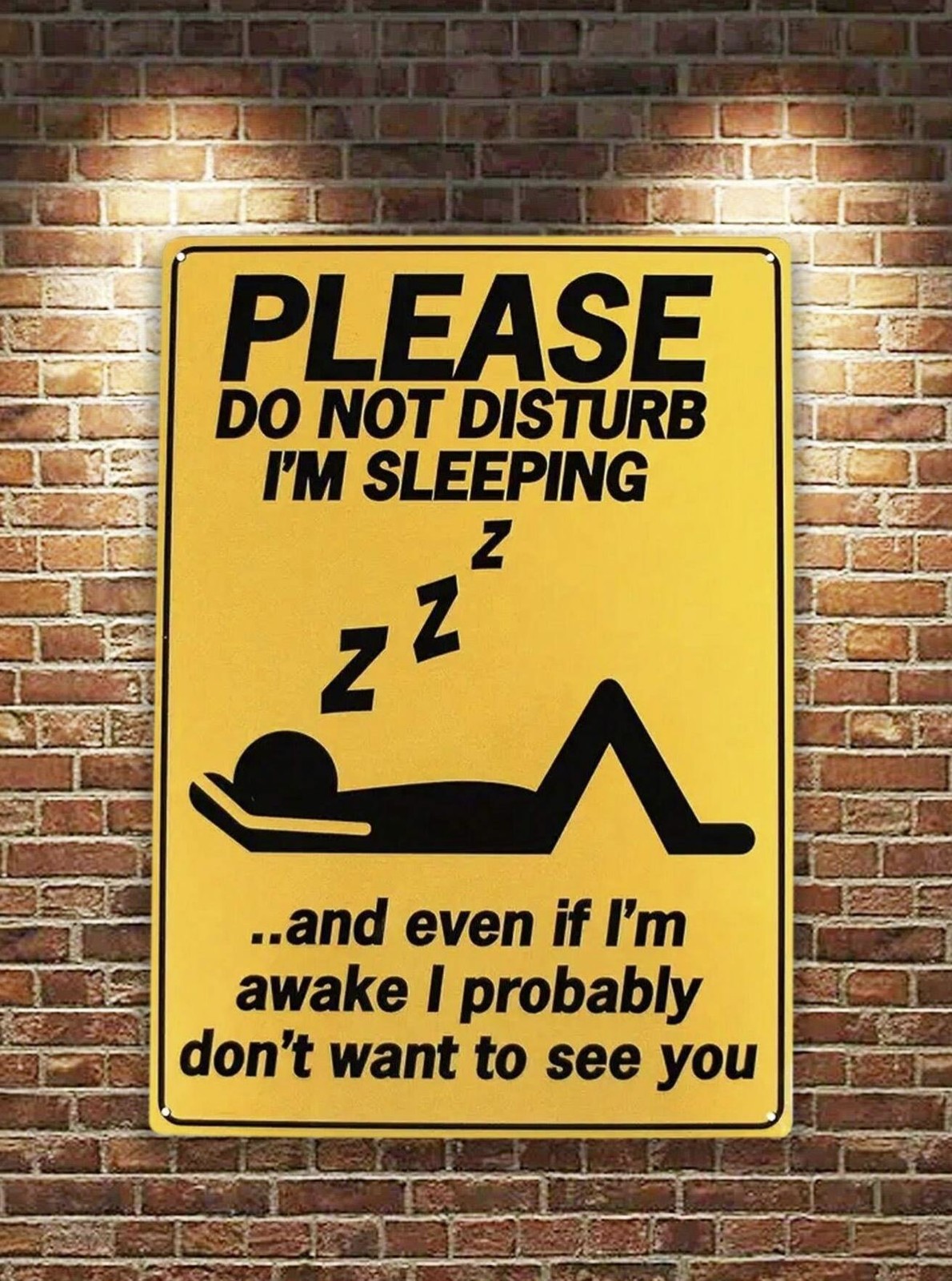 Metal Tin Sign “Do Not Disturb – I’m Sleeping” Work Office Wall Decor #E-101