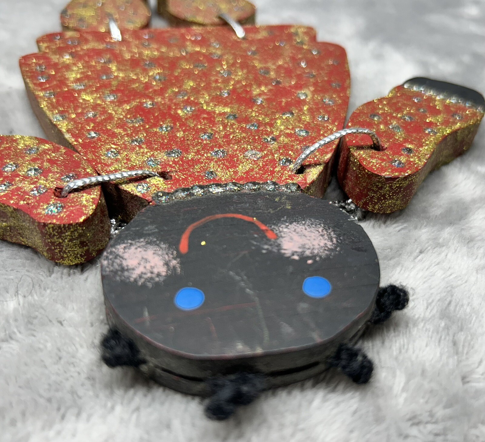 Folk Art Wooden Wall Decor Handmade Hand Painted Collectible Doll