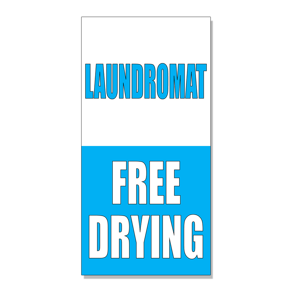 Laundromat Free Drying Advertisement DECAL STICKER Retail Store Sign