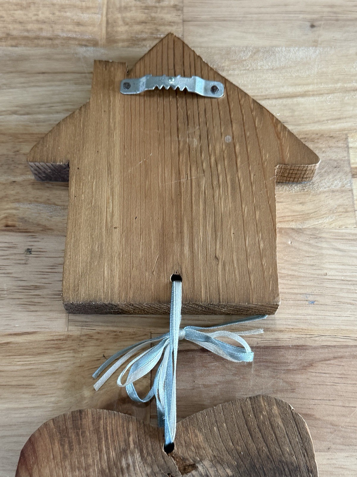 VTG Home Sweet Home 3 Pcs Wooden Wall Decor Houses Heart Rustic Country 1980s