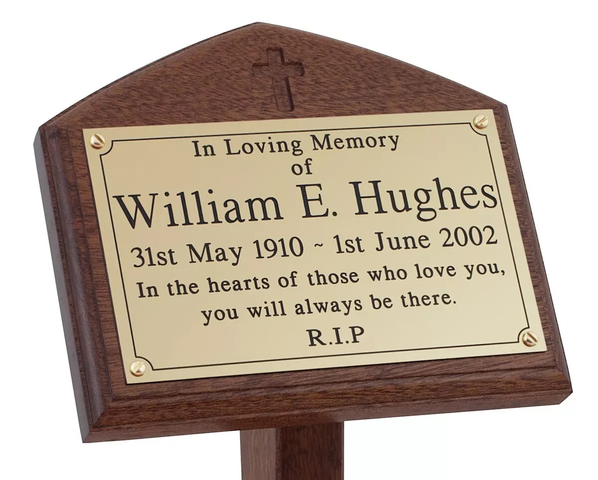 Customized memorial heavy brass metal outdoor plaque – Garden memorial plaque- C