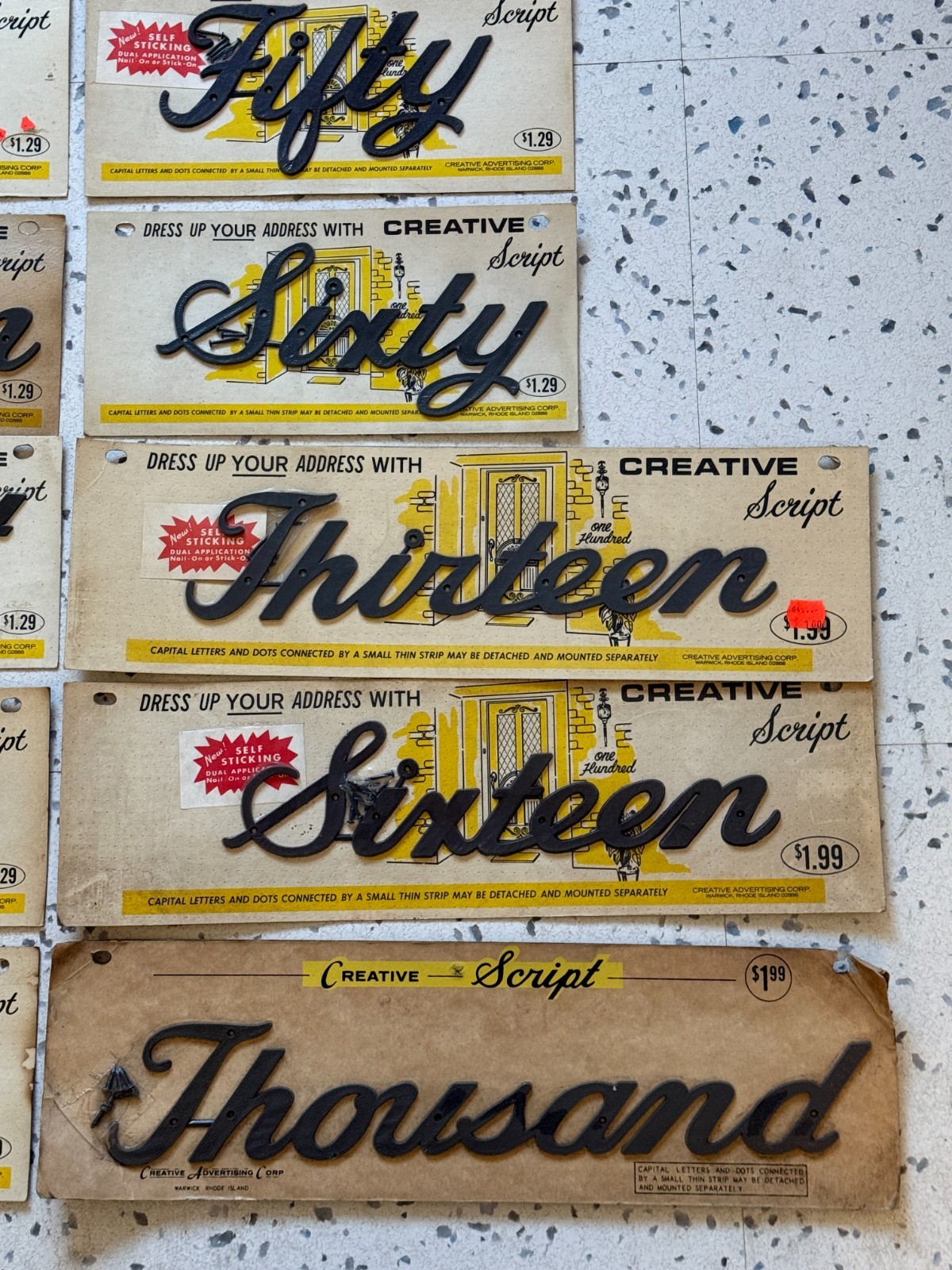 Vintage Creative Script House Address Number Words