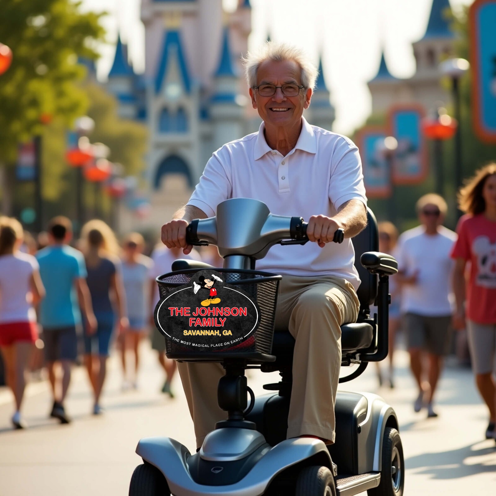Custom Disney Stroller & Scooter Name Tag – Personalized Family ID Sign Parks