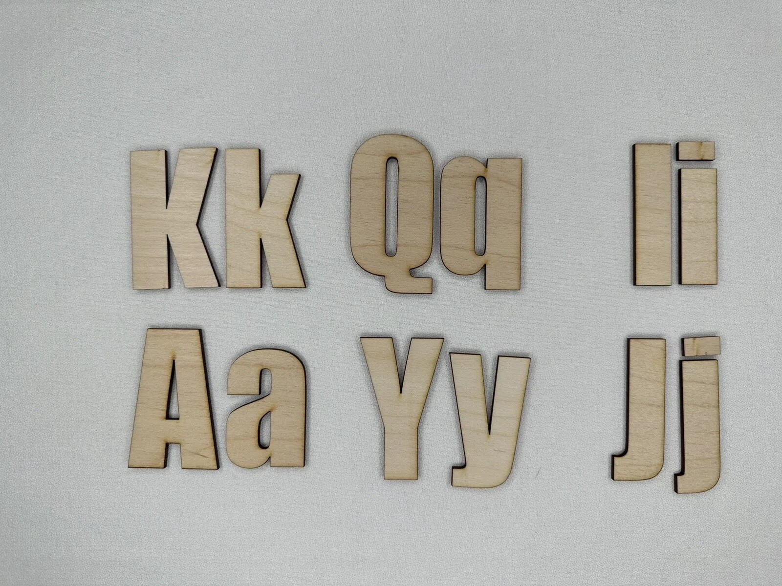 Laser Cut Unfinished Wood Letters or Numbers Impact Font Craft Cutout