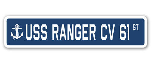 USS RANGER CV 61 Street Sign us navy ship veteran sailor gift