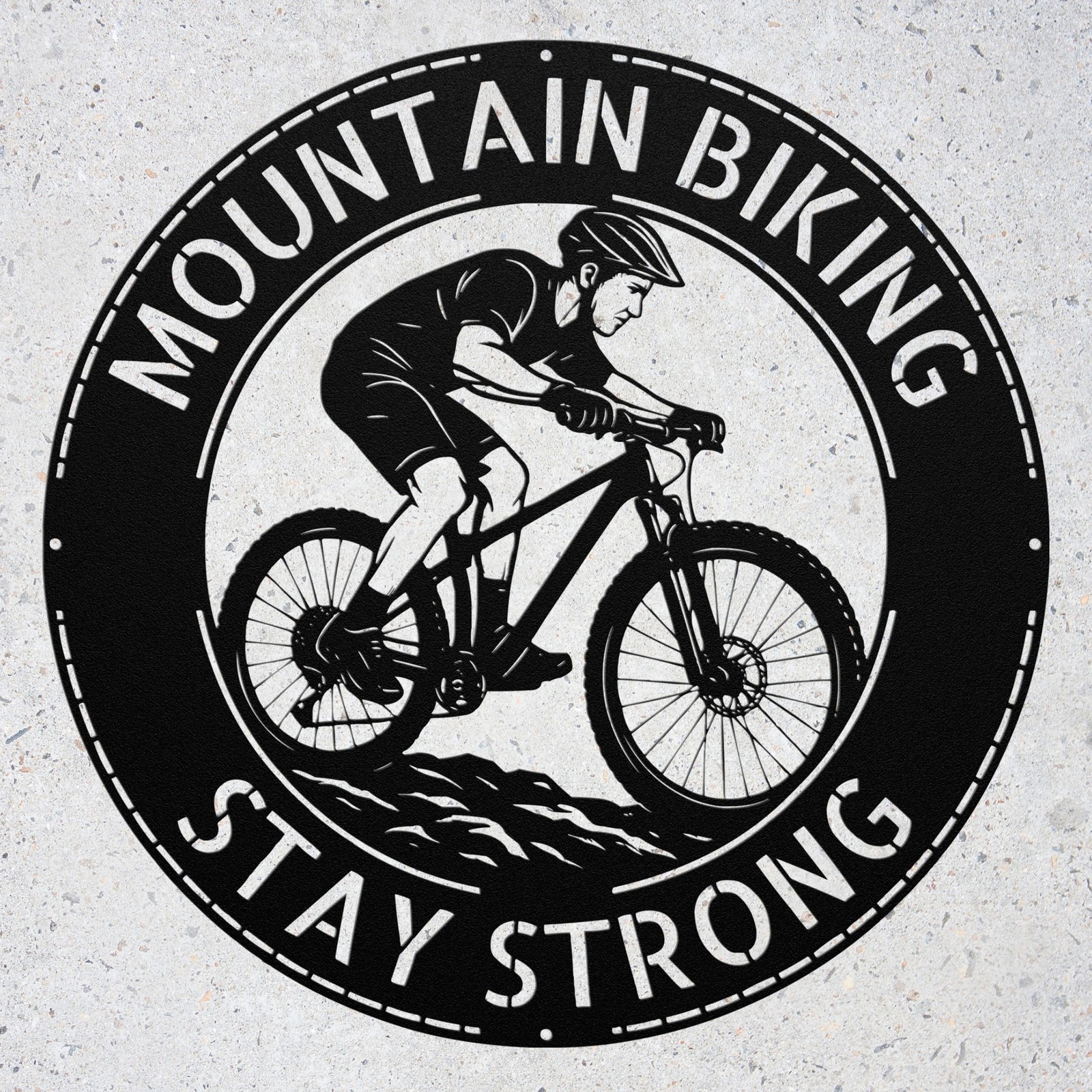 Personalized Mountain Bike Rider Metal Sign Custom Name MTB Wall Art Decor