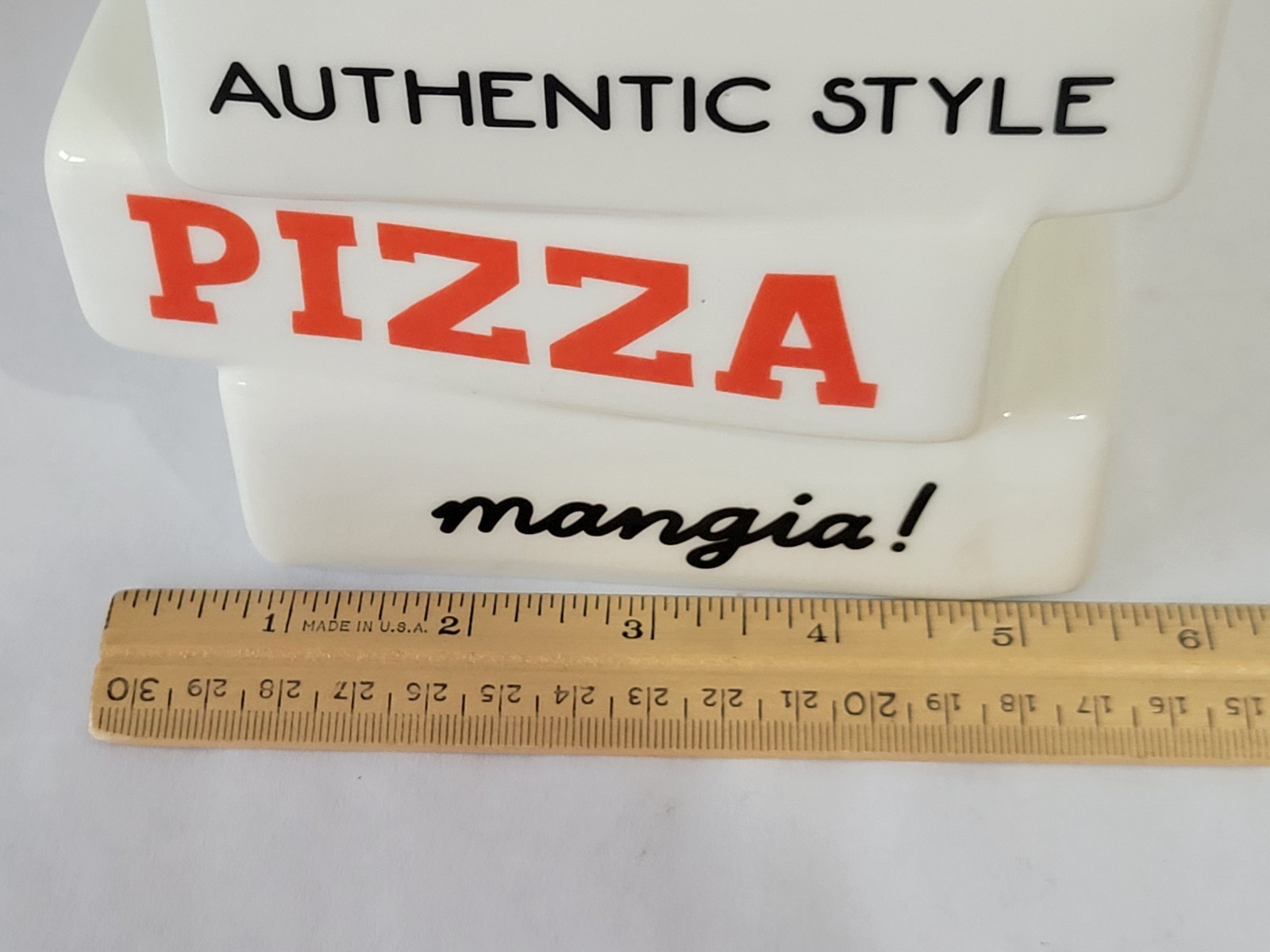 Vintage Boston Warehouse Decor Stack of Pizza Boxes Ceramic Italian Deep Dish