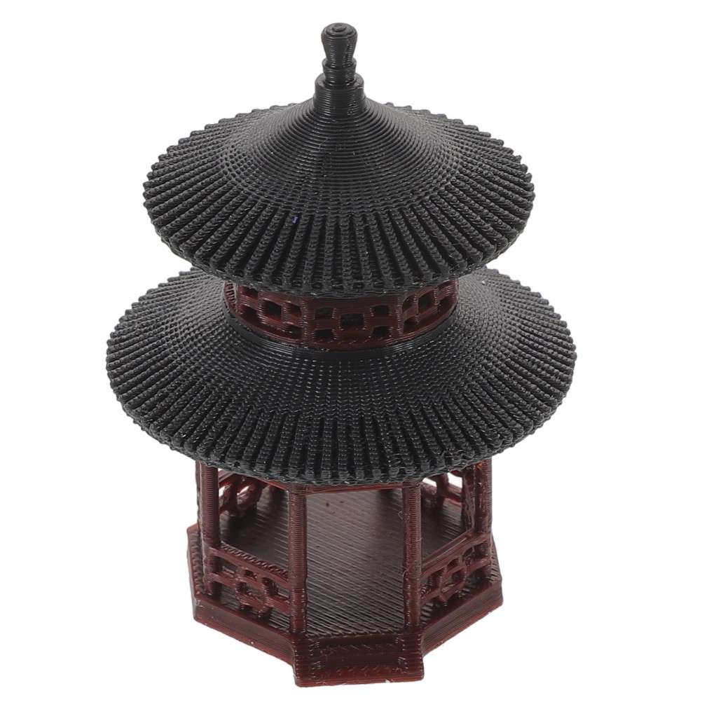 Bonsai Pavilion Statue: Mini Asian Garden Figurine Ornament – Chinese Style