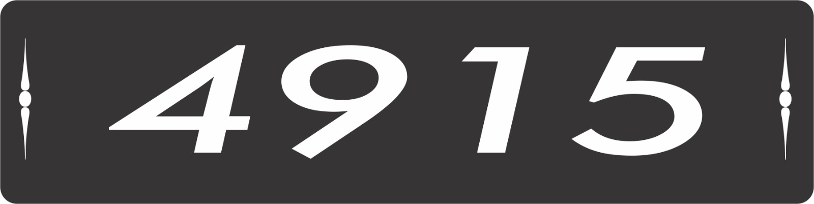 Personalized Aluminum Metal Address Sign Customized With Custom Number 3″ x 12″