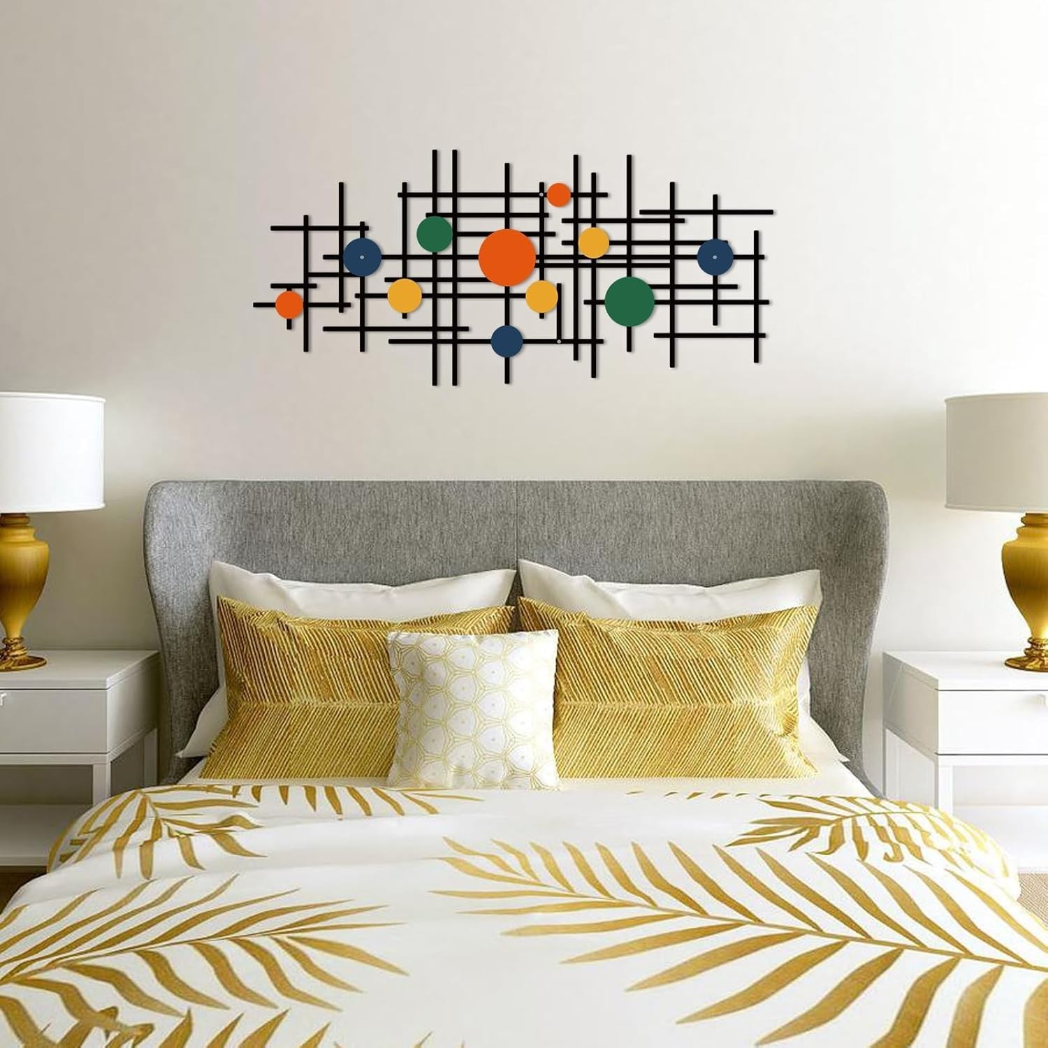 Durable Geometric Wall Sculpture Set – Modern Metal Art for Living Room & Office