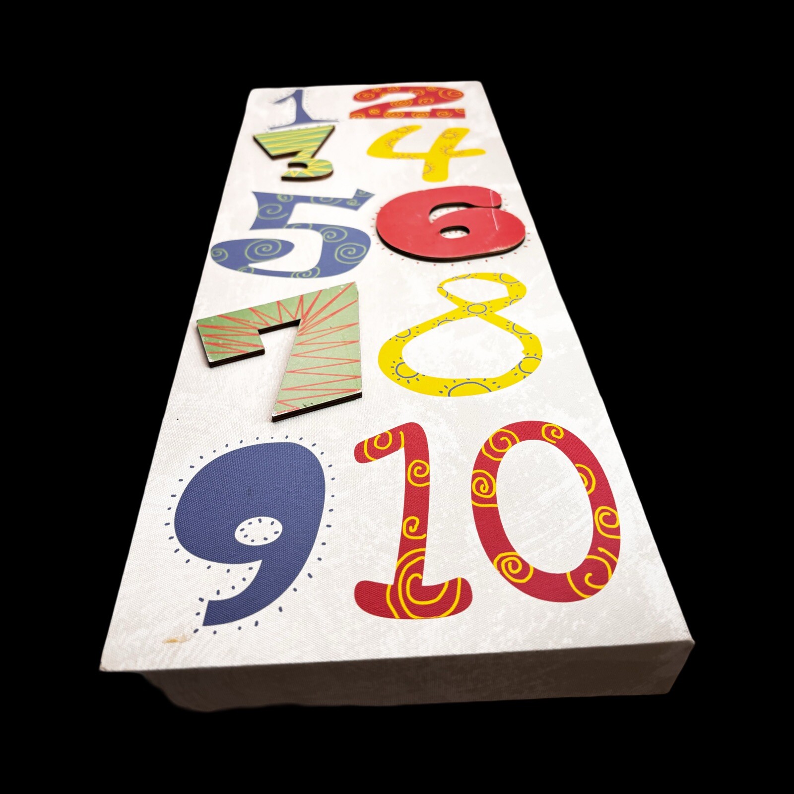 Classroom Wall Decor Set – Hobby Lobby Canvas Numbers & Wood Shapes 8″x20″