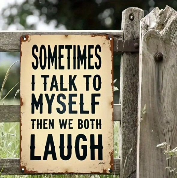 Funny Sarcastic Quote Metal Tin Sign, Vintage Style Home Bar Man Cave Decor