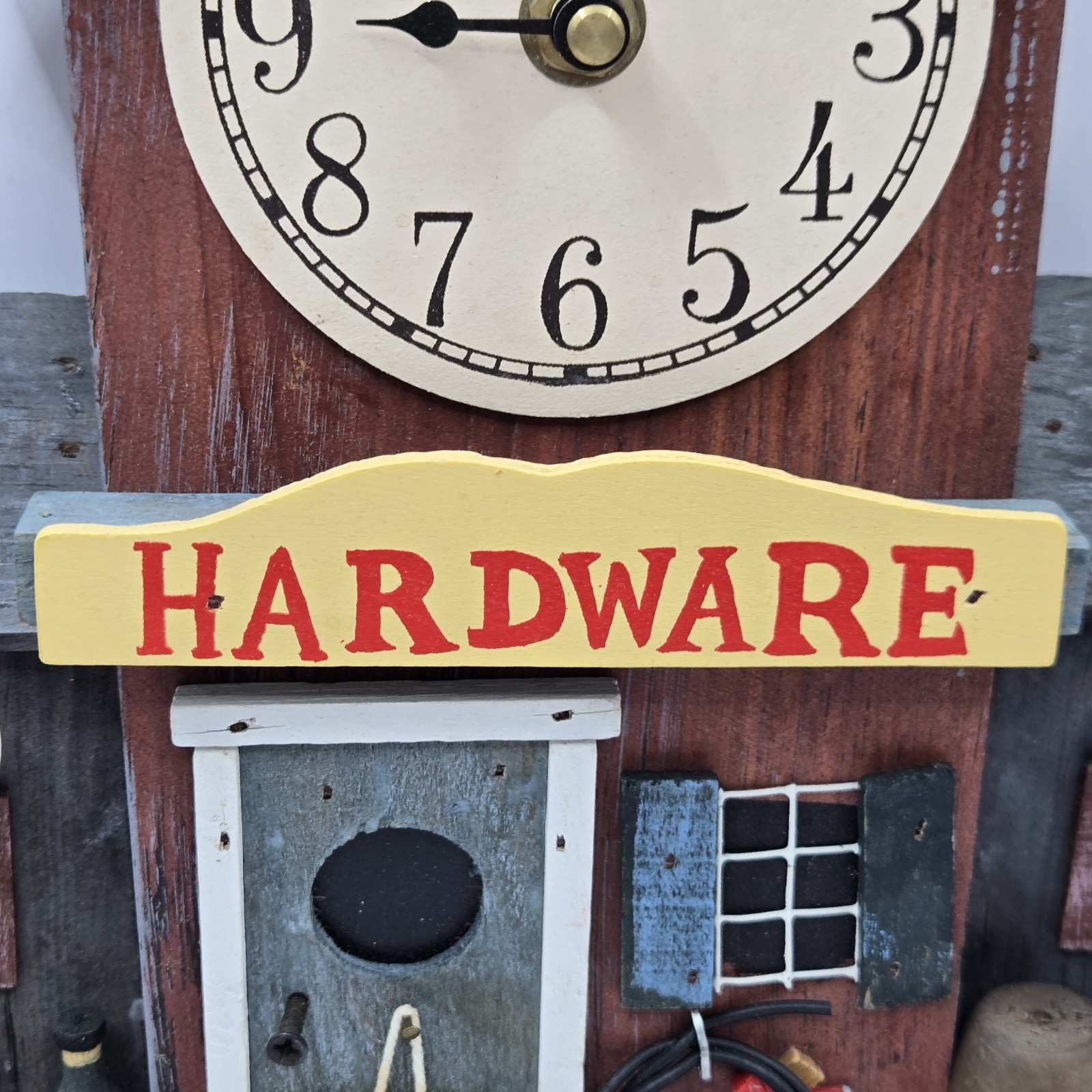 Rare Vintage 3D Hardware Store Front Wooden Wall Art Home Décor Hanging – read