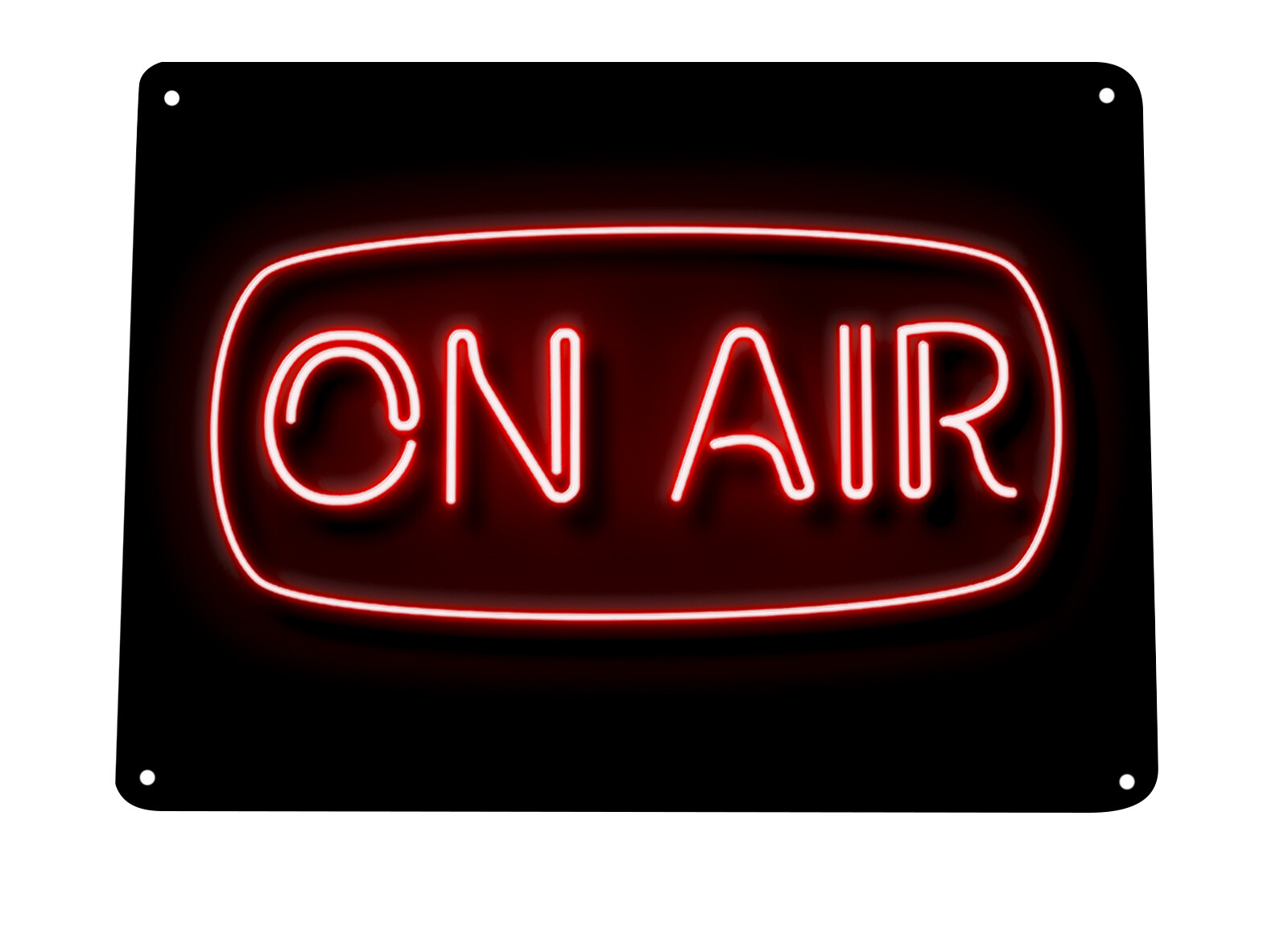 On Air Sign – Neon style A4 Metal Sign, recording studio music sign