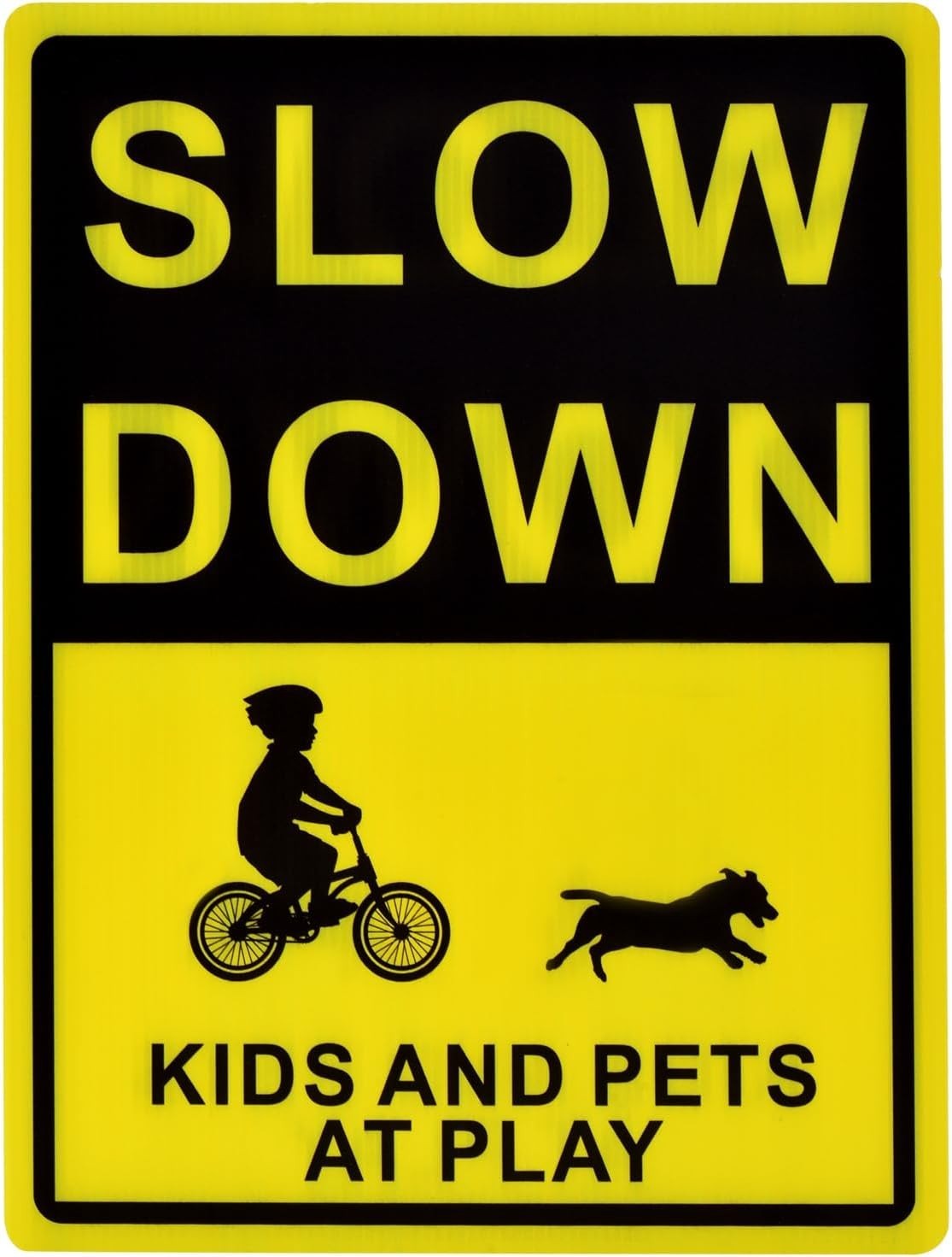2 Pack Kids & Pets at Play Yard Signs 16×12 Metal Stakes Safety Double Sided