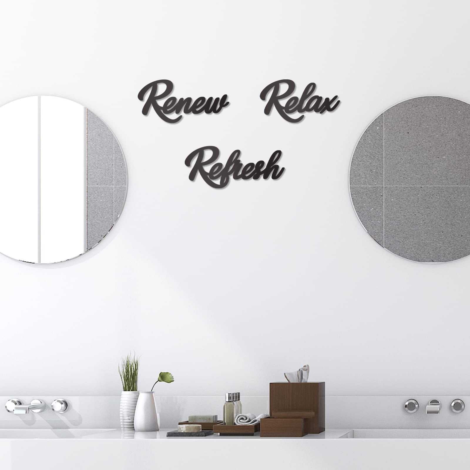 KOYILTD 3 Pieces Bathroom Decor Black 29 x 12.5 cm (11.4 x 4.9 inches),
