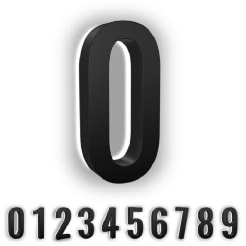 7″ ABS-Polymer Backlit LED 5000K Illuminated Address Numbers, Modern Look Number