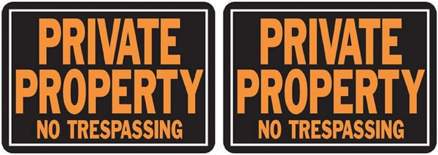 Durable Aluminum No Trespassing Signs – High-Contrast, 9.25″ x 14″ (2 Pack)