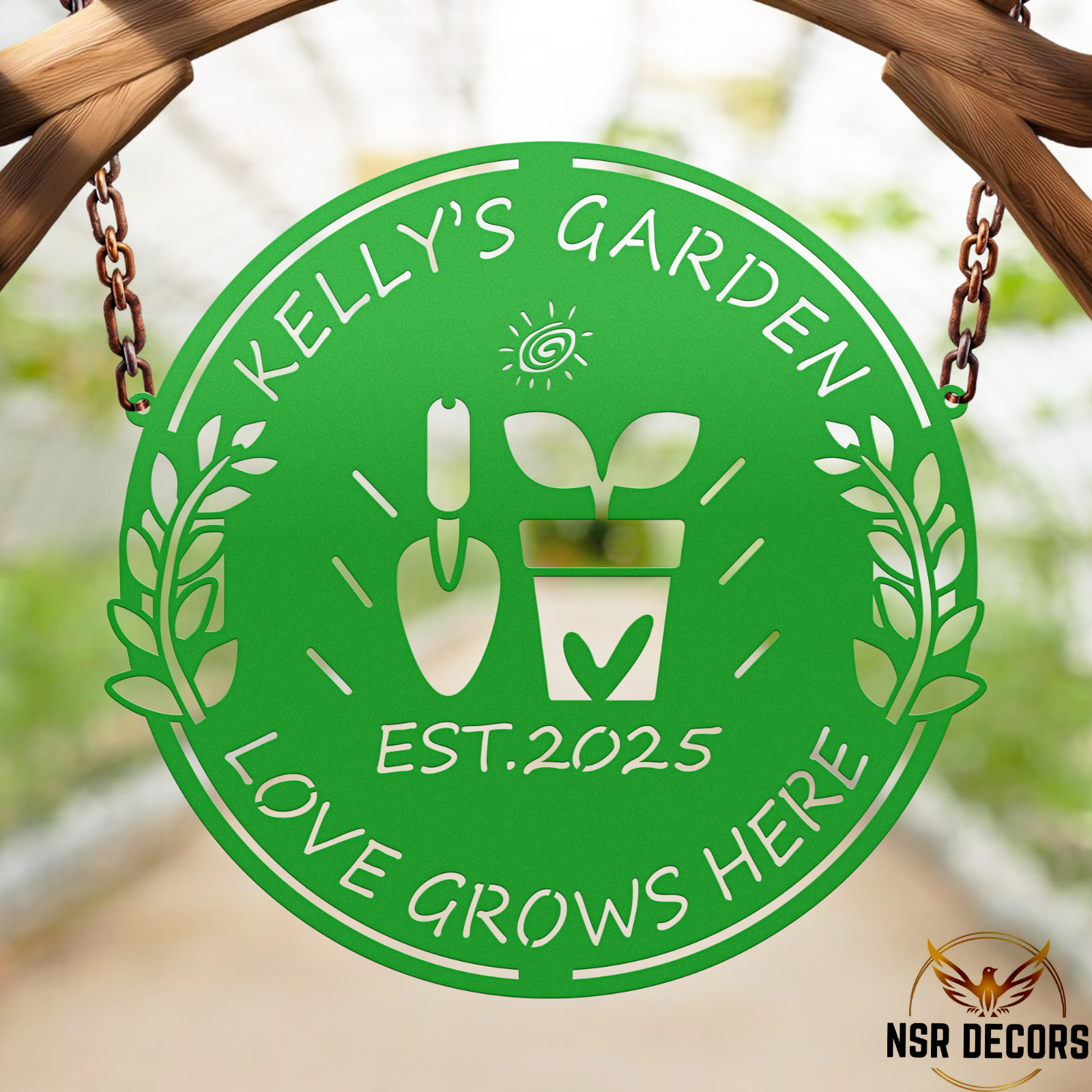 Custom Garden Name Sign, Backyard Decor, Gift for Gardener, Gift for Gardener