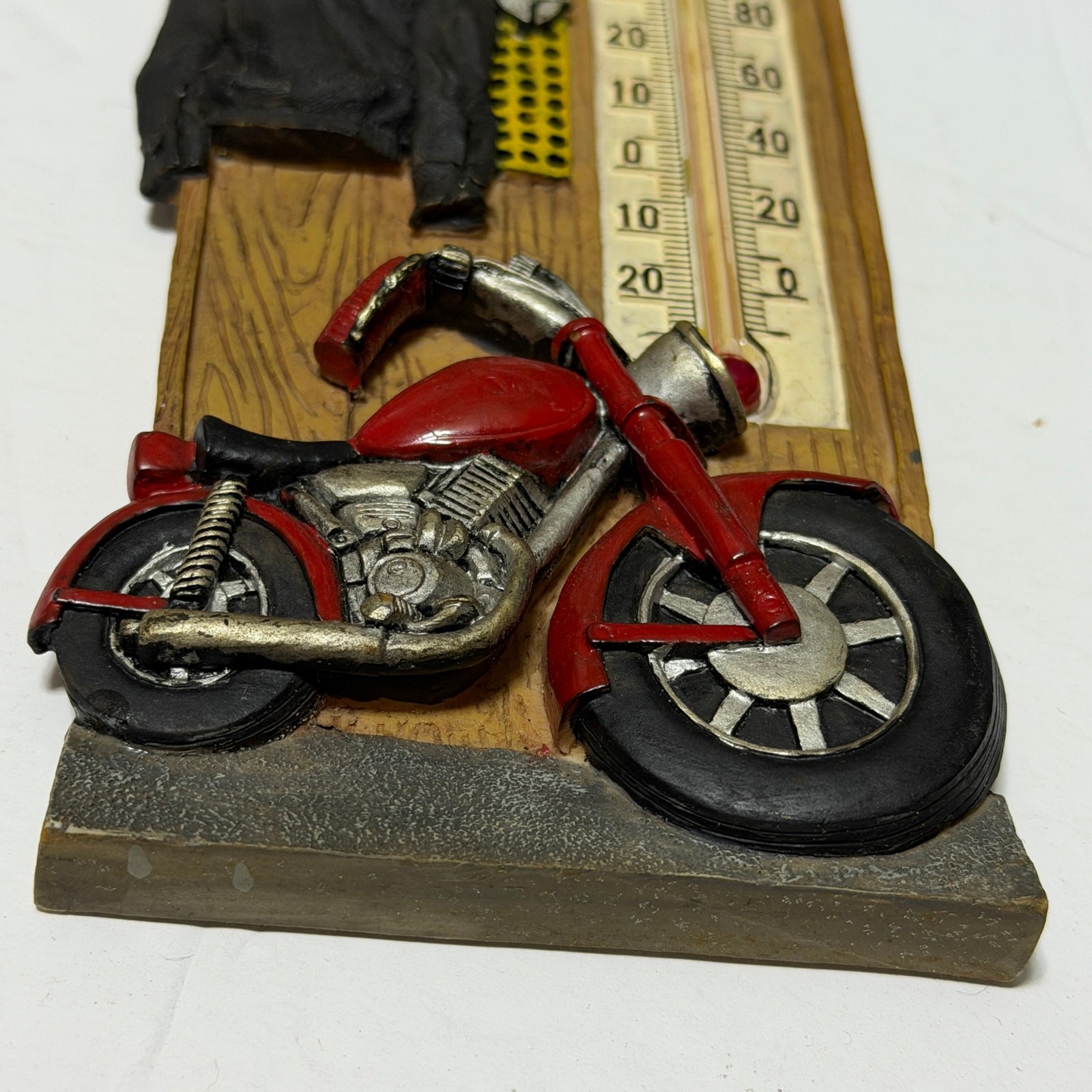 Vintage Motorcycle Wall Thermometer Spoontiques Garage Decor Hanging