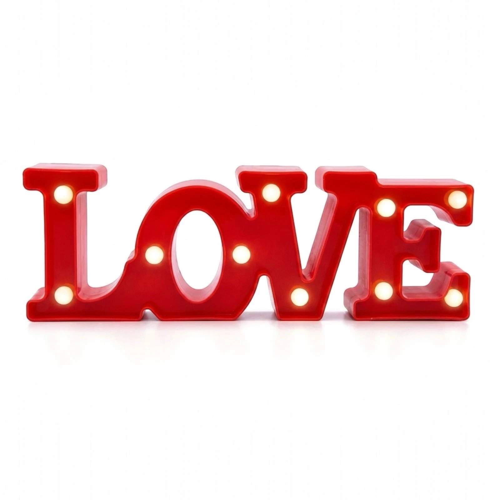 NEW LOVE LED Marquee Sign Red Light Up Letter Decor 12” Battery Operated