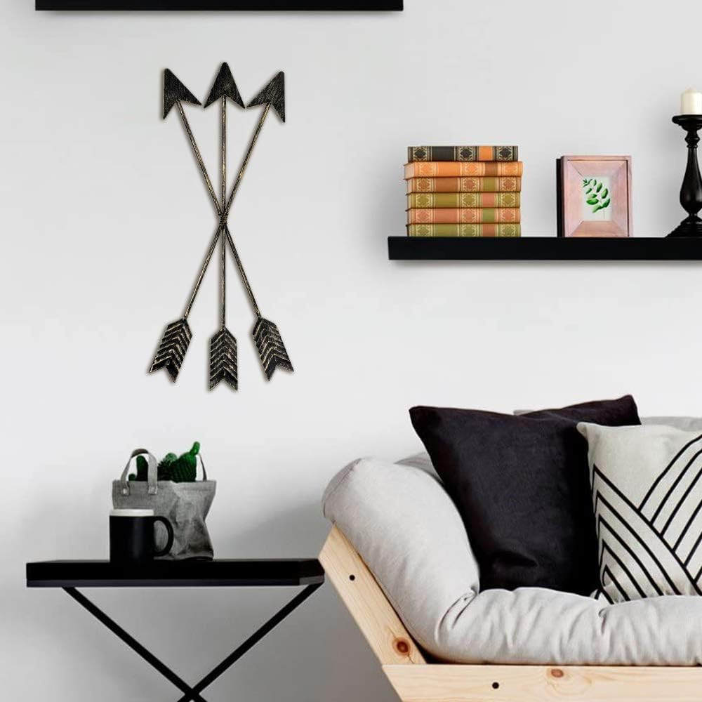 Metal Arrow Wall Decor, Distressed Native American Decor, Wall Hanging Decorativ