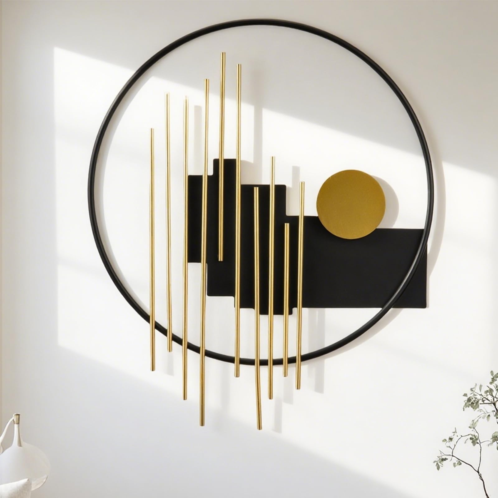 3D Large Metal Wall Decor Modern Aesthetic Wall Sculptures 19.7”x23.2” Luxu…