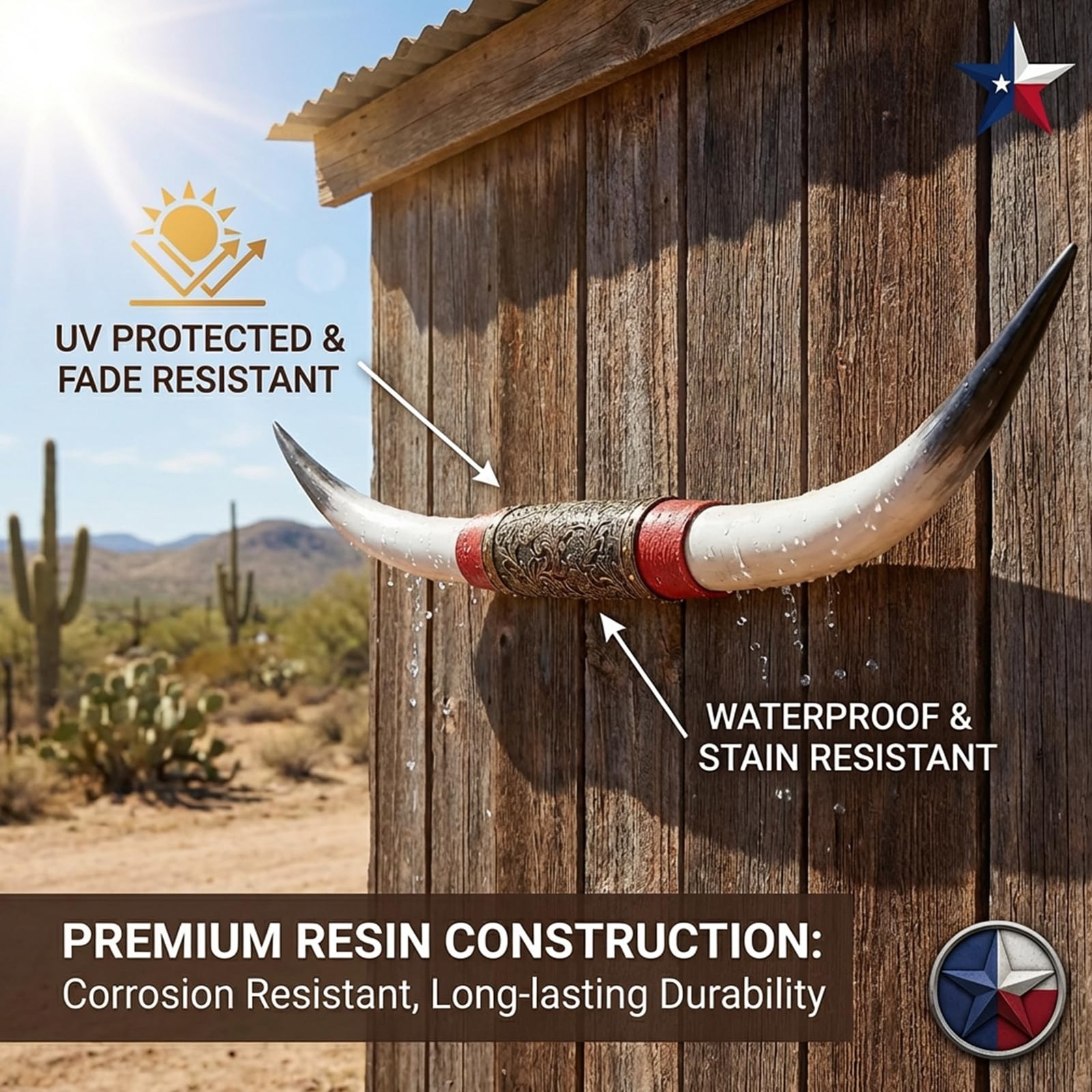 Longhorn Wall Decor, Texas Wall Decor, Floral Embossing, Faux Taxidermy Cow S…