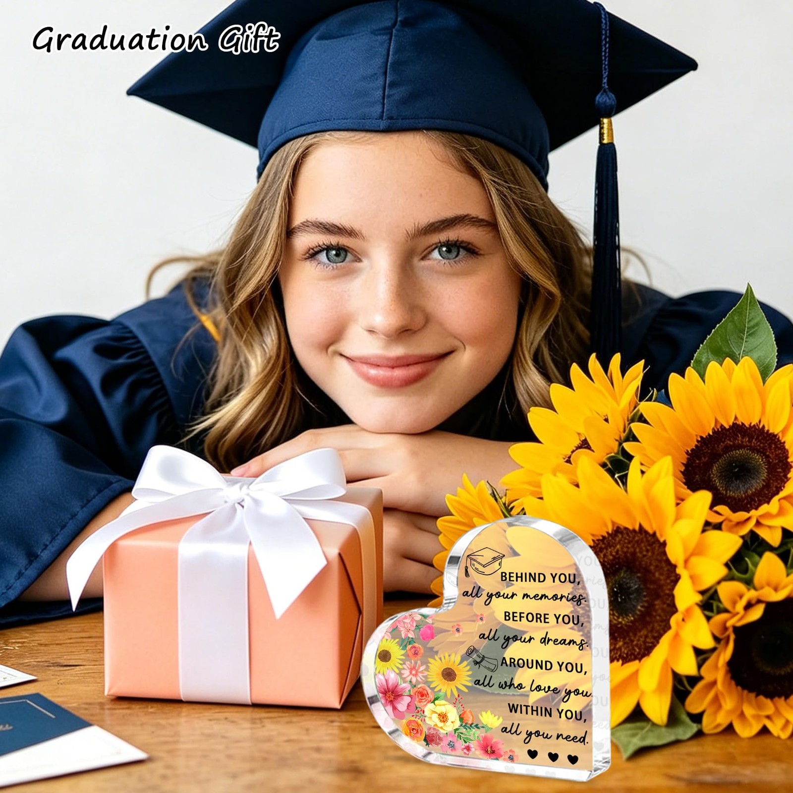 Graduation Gift for Her Him, 2026 Graduation Decorations Engraved Acrylic He…