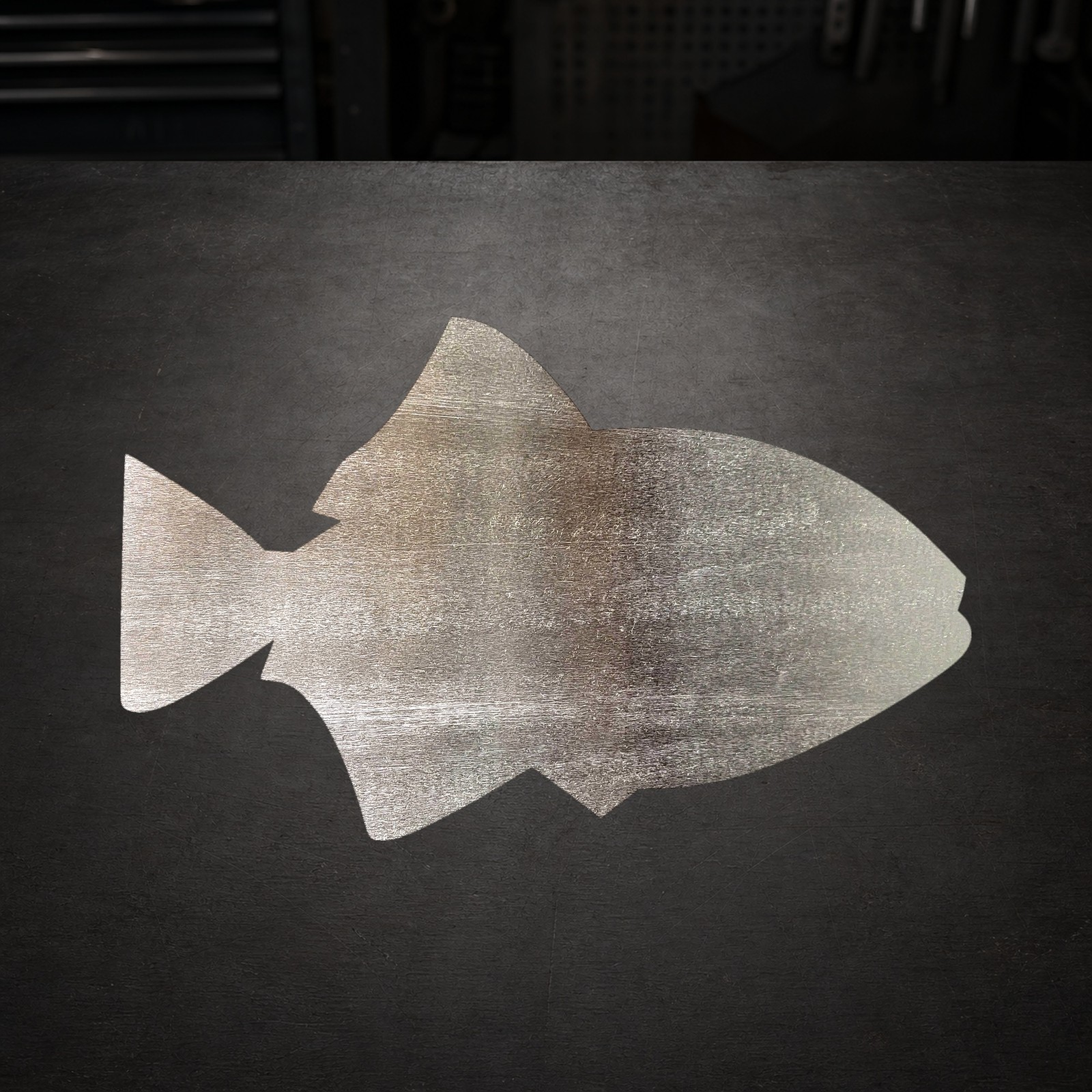Fish 2 Steel Cutout Shape, Raw Metal Wall Art and Craft Supply