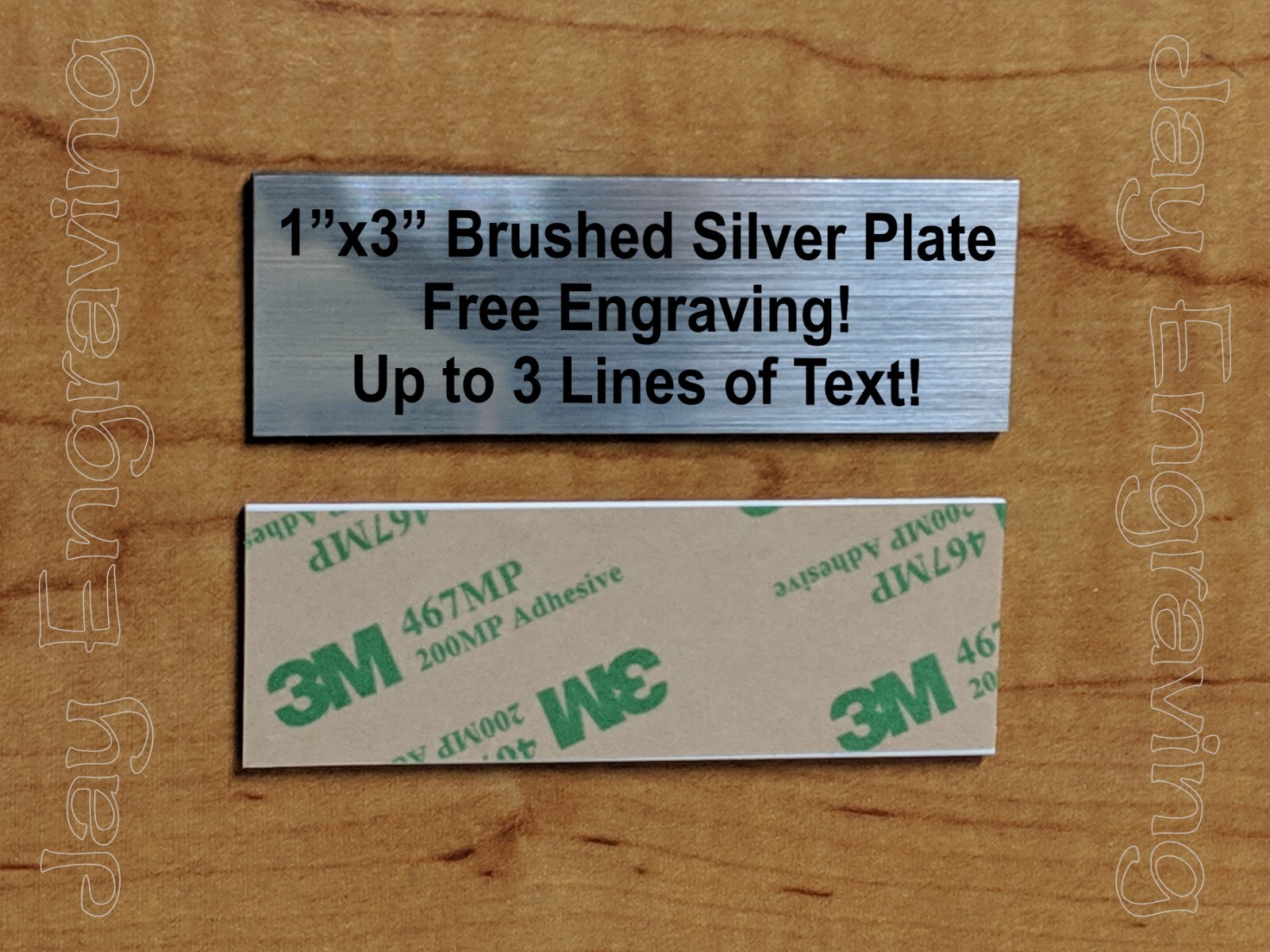 Custom Engraved 1×3 Plate – Gold, Silver, Copper or Bronze Finish Plaque Tag