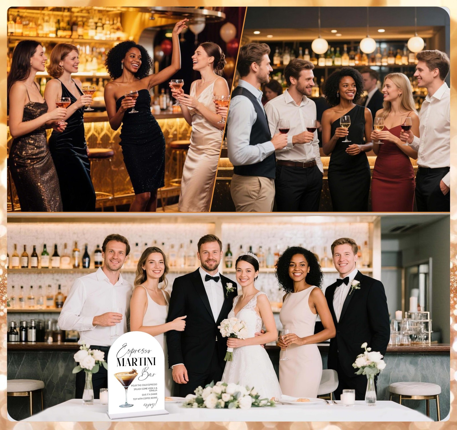 Espresso Martini Bar Table Sign – Bridal Brunch Bar, 6×8 Acrylic Sign, Perfec…