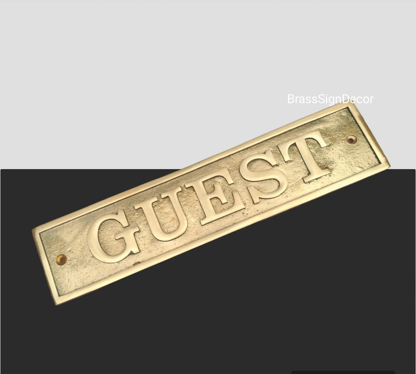 Personalized Beautiful Brass door signs & plaques Custom language Gold Finish