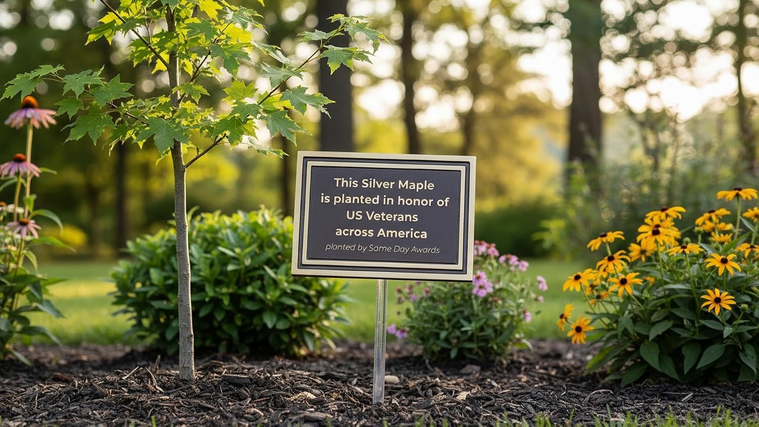 Memorial Plaque with Stake 8×10 | Personalized Custom Engraved Aluminum