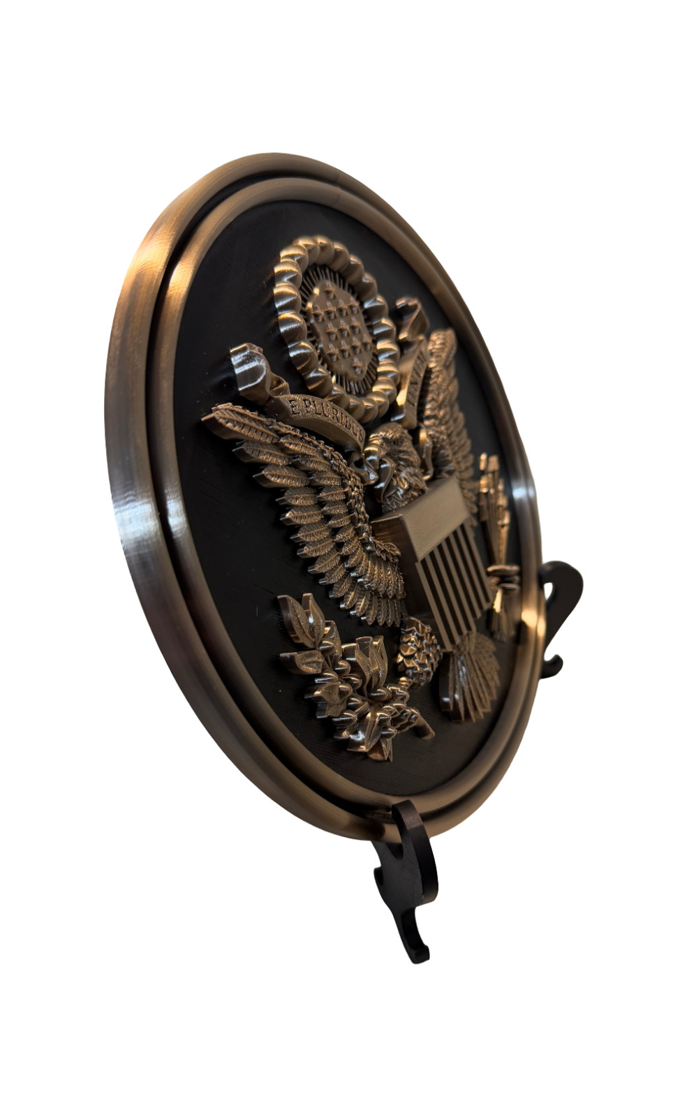 Seal of the United States Plaque – 8.5″ Round Patriotic Eagle Wall Art