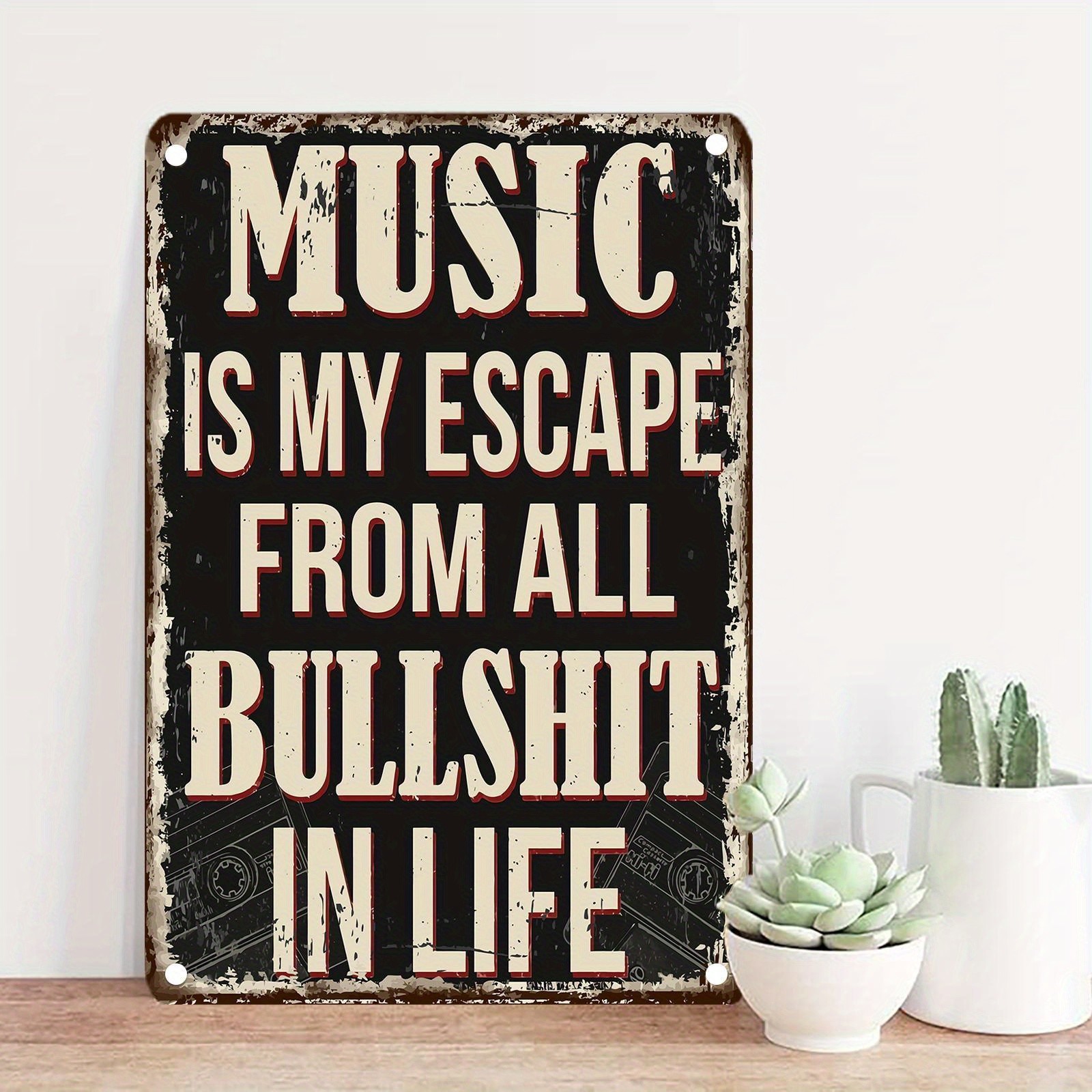 8 Inch 2D Flat Vintage Metal Tin Sign Rustic Wall Decor for Home Bar Man Cave♪