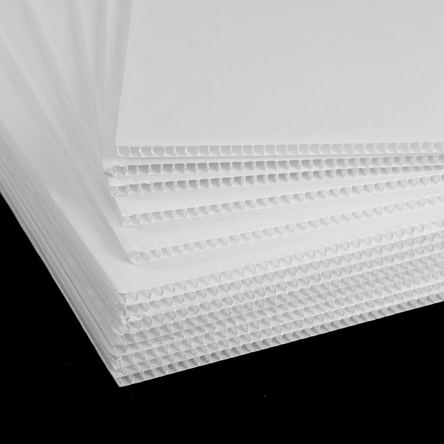 HAKZEON 20 Pack 17 X 13 Inch White Corrugated Plastic Sign Blank Board Double Si