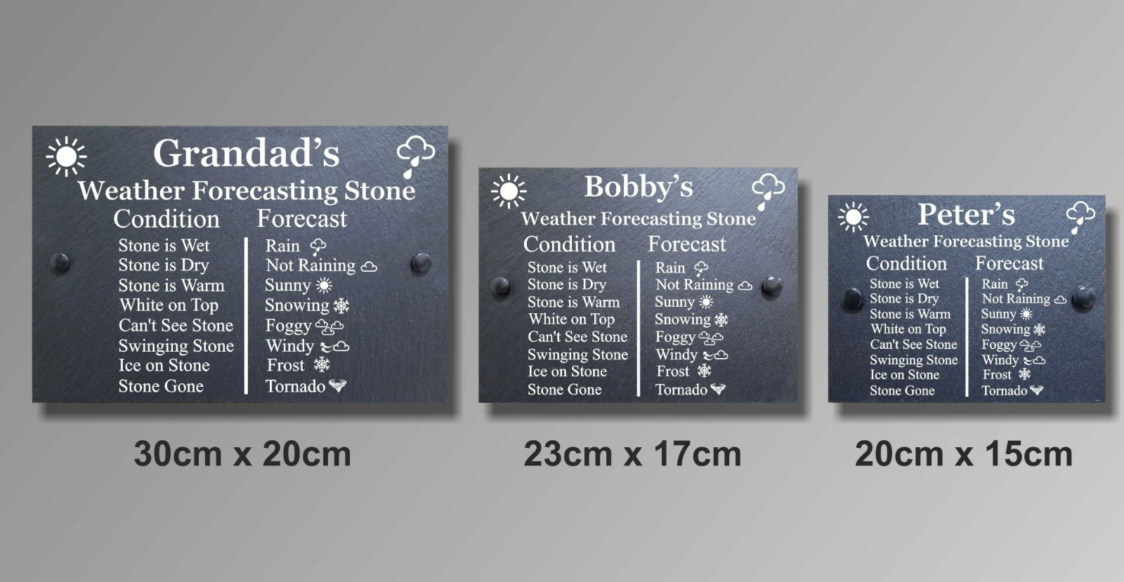 Funny Weather Forecasting Stone Natural Slate Plaque Ideal Gift Sign 3 Sizes