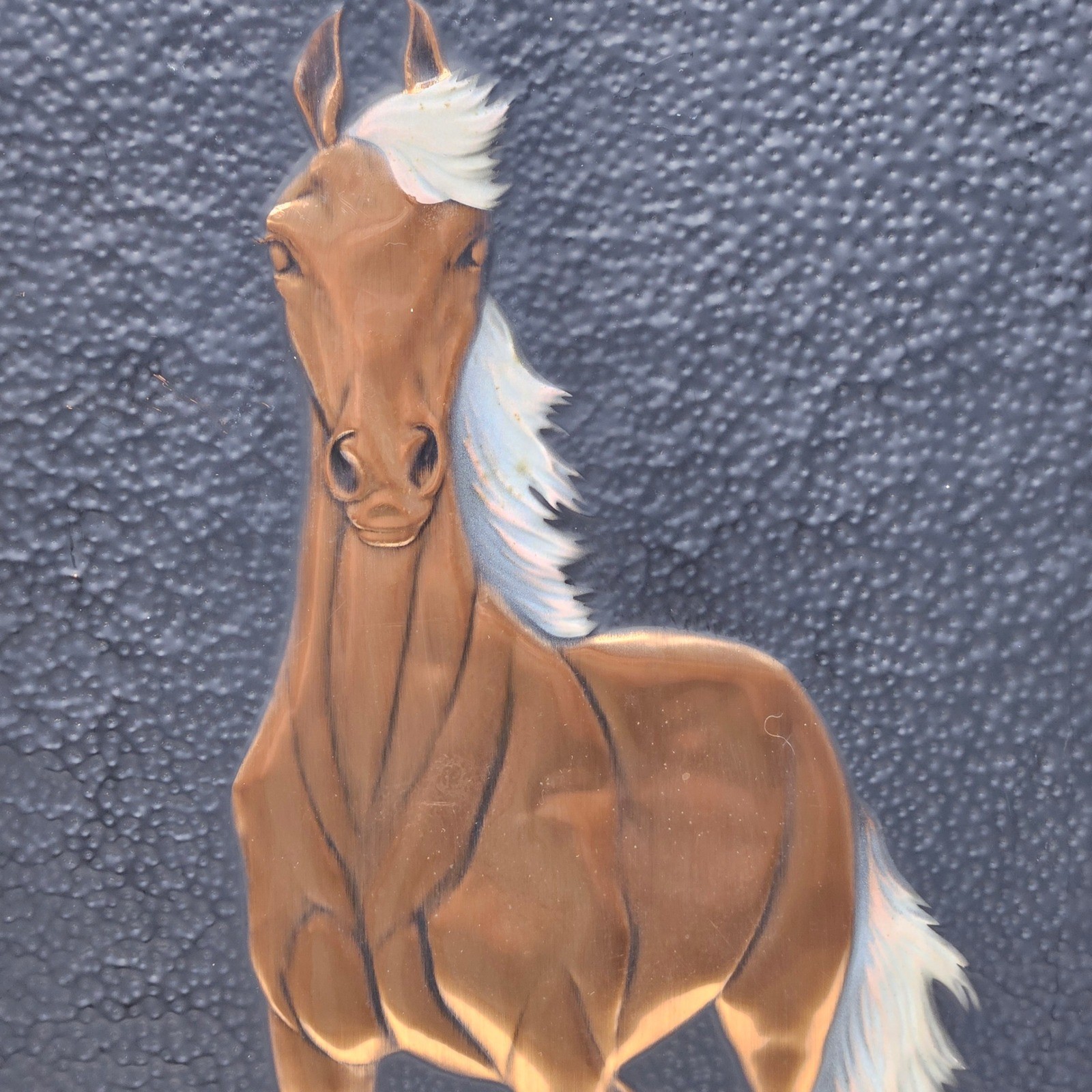 Vintage R-Dehl Coppercraft Copper Horse Wall Art Set 2 Wood Framed MCM 23×13