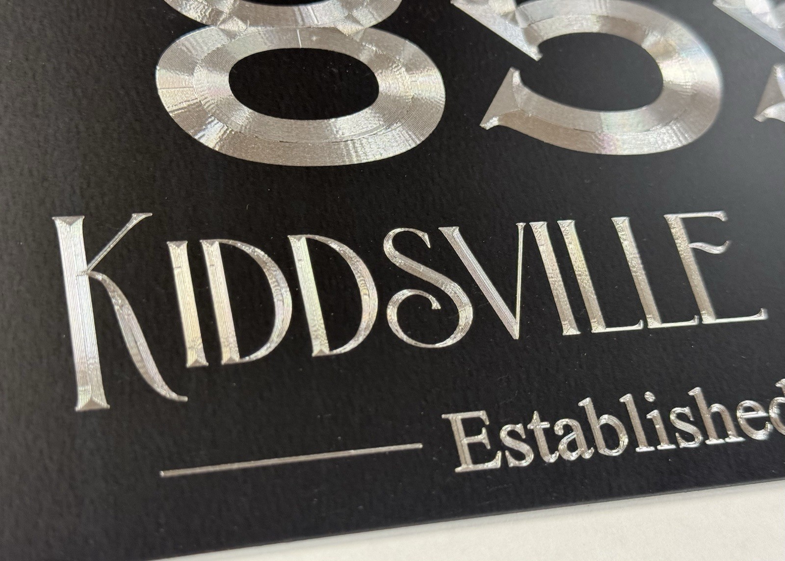 Double Sided Custom Engraved House Home Number Street Address Metal Sign 10×7