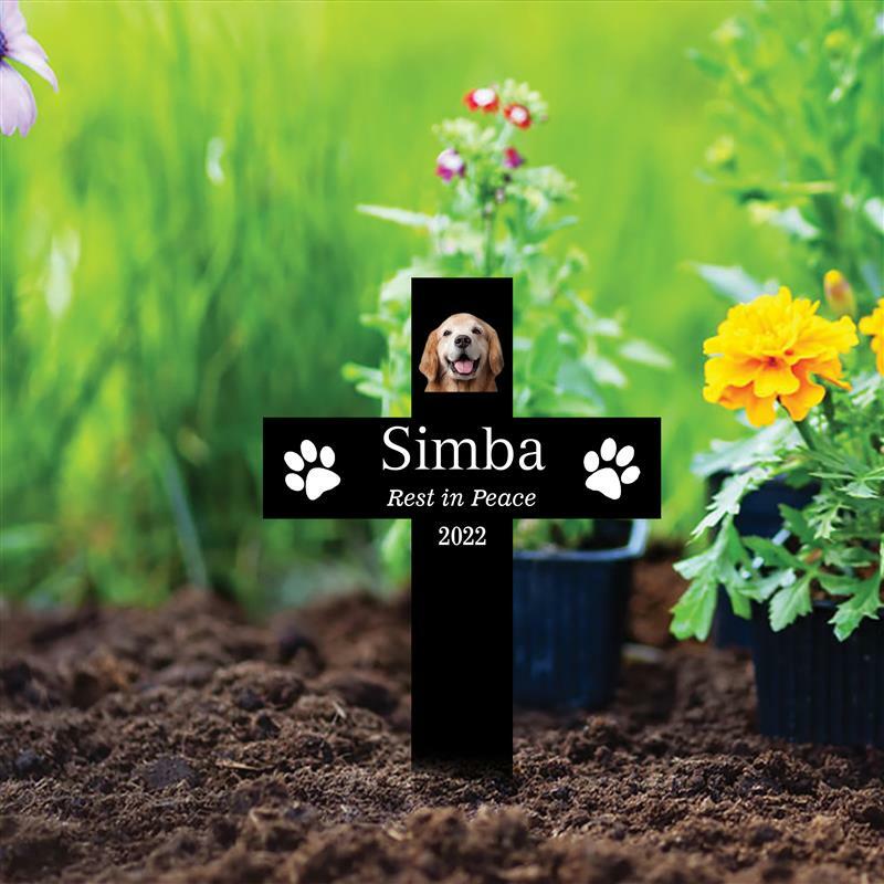 Pet Grave Stake, Dog Memorial Acrylic Plaque Stake, Loss Of Dog Grave Marker