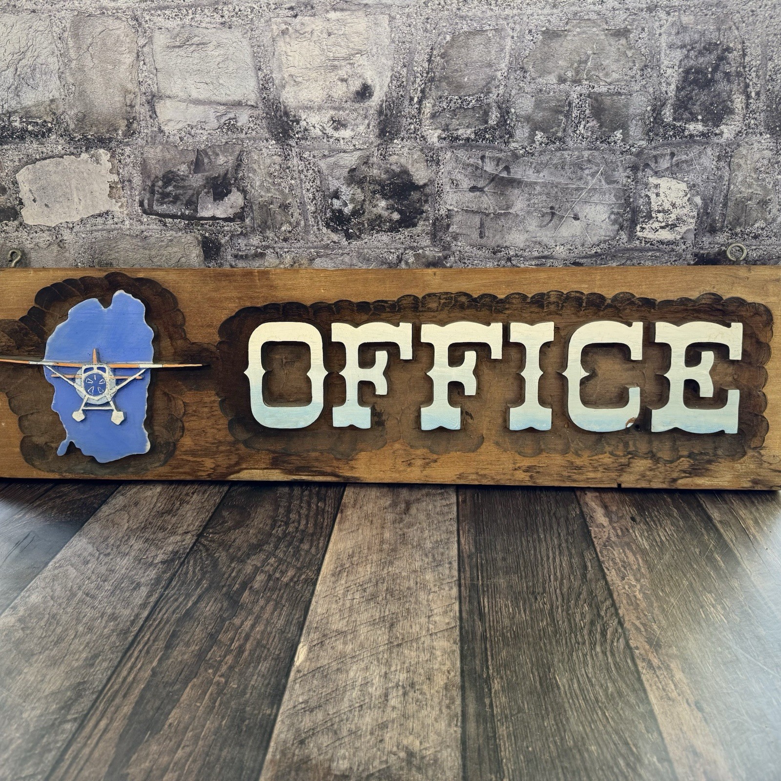 Wooden Office Sign Lake Tahoe Homemade