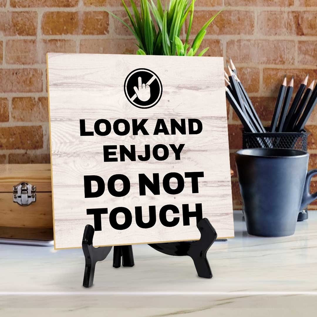Front Desk & Payment Reminders Table Signs 5″x 5″ Square With Acrylic Easel