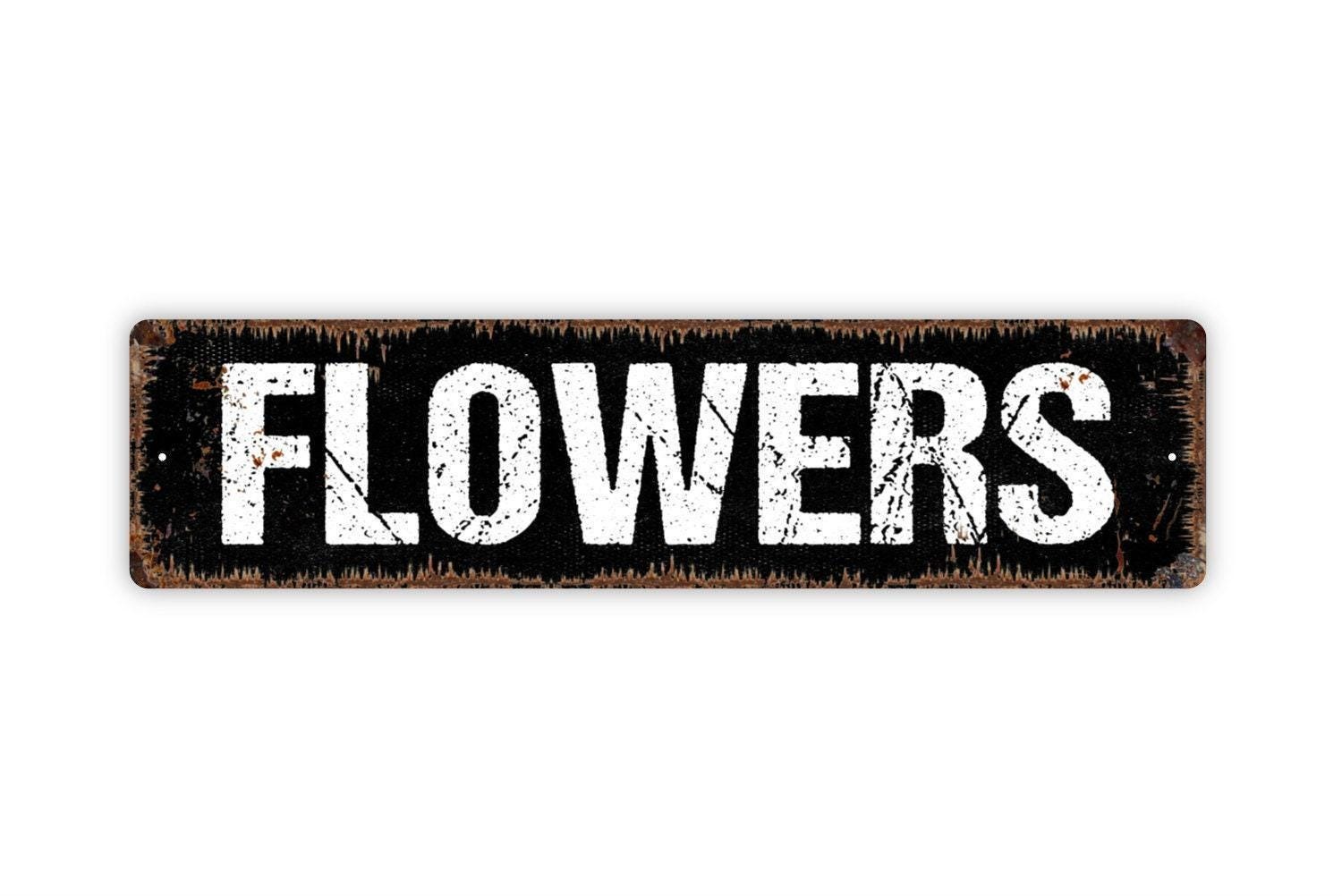 Flowers Sign – Flower Garden Market Wall Decor – Floral Shop Florist Wall Art