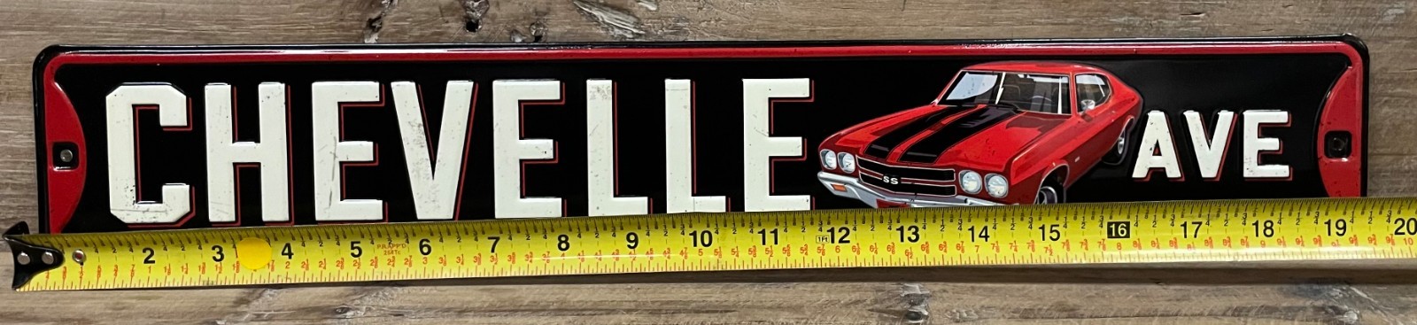 Chevelle Embossed Metal Mancave Garage Wall Sign 19″ x 3″