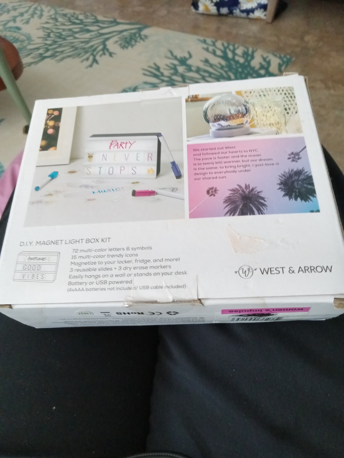 DIY Magnet Light Box Kit. Create Your Own Design. Battery Or USB.